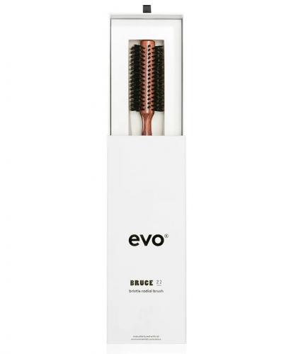 Эво Круглая щетка [Брюс] с натуральной щетиной для волос, диаметр 22 мм (Evo, brushes), фото-2