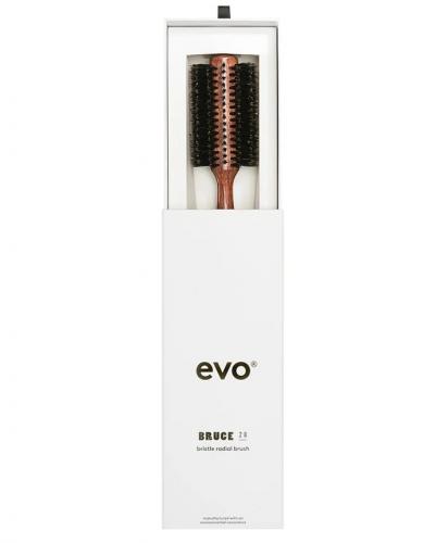 Эво Круглая щетка [Брюс] с натуральной щетиной для волос, диаметр 28 мм (Evo, brushes), фото-2