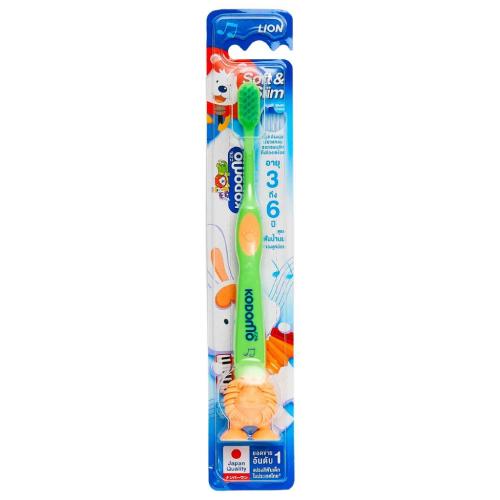 Лион Тайланд Мягкая зубная щетка для детей 3-6 лет, 1 шт (Lion Thailand, Kodomo)