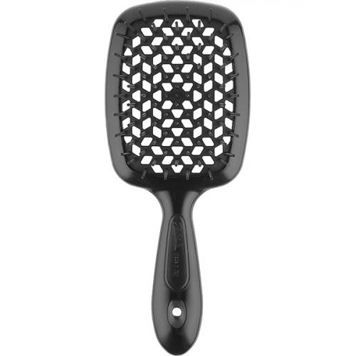 Джанеке Щетка Superbrush с закругленными зубчиками черная, 17,5 х 7 х 3 см (Janeke, Щетки)