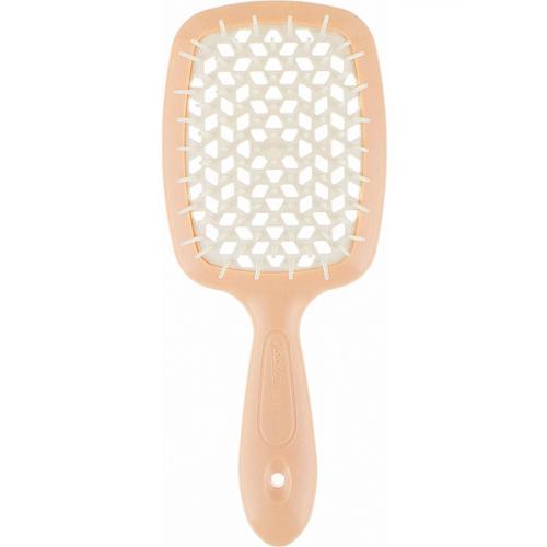 Джанеке Щетка Superbrush с закругленными зубчиками персиково-белая, 20,3 х 8,5 х 3,1 см (Janeke, Щетки)