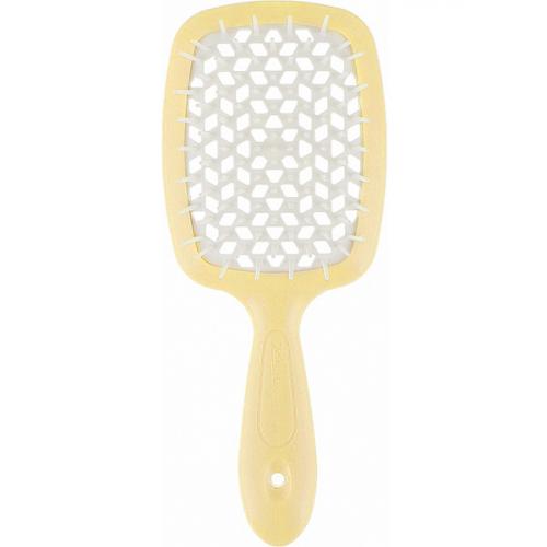 Джанеке Щетка Superbrush с закругленными зубчиками желто-белая, 20,3 х 8,5 х 3,1 см (Janeke, Щетки)