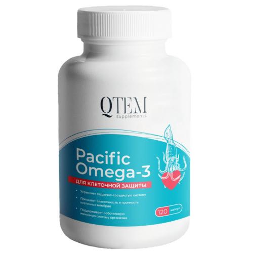 Кьютэм Комплекс для клеточной защиты Pacific Omega 3, 120 капсул (Qtem, Supplement)