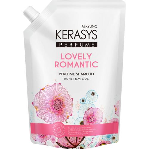 Керасис Шампунь для поврежденных волос с секущимися концами Lovely Romantic, 500 мл (Kerasys, Perfumed Line, Романтик)