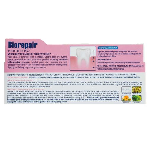 Биорепейр Зубная паста для защиты десен Peribioma Gum Protection, 75 мл (Biorepair, Чувствительные зубы), фото-5