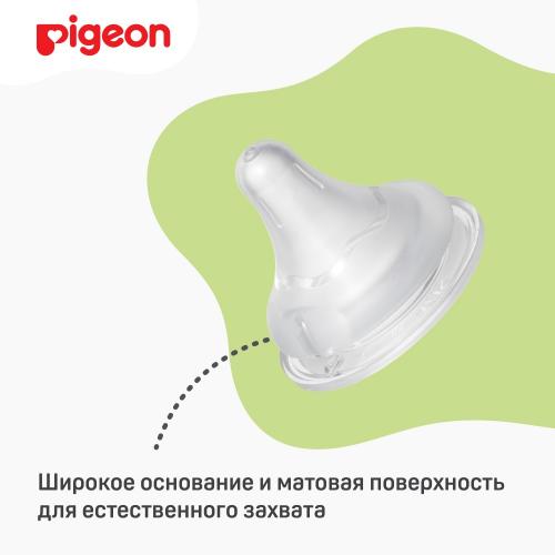 Пиджин Соска из силикона для бутылочки для кормления 3 мес+, размер M, 2 шт (Pigeon, Бутылочки и соски), фото-5