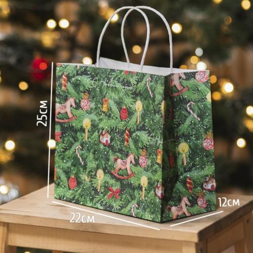 Пакет подарочный крафтовый «Новогодняя ёлочка», 22 x 25 x 12 см (Подарочная упаковка, Пакеты), фото-6