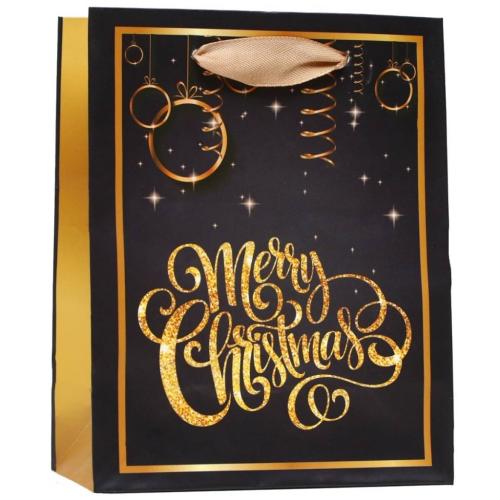 Пакет ламинированный Merry Christmas, 11,5 х 14,5 х 6 см (Подарочная упаковка, Пакеты)