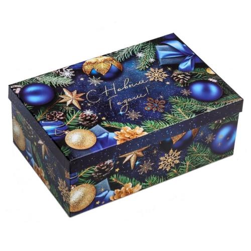 Коробка подарочная «Новогодние игрушки», 28 x 18,5 x 11,5 см (Подарочная упаковка, Коробки)