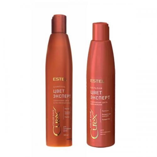 Эстель Набор для окрашенных волос (шампунь 300 мл + бальзам 250 мл) (Estel Professional, Curex, Color Save)