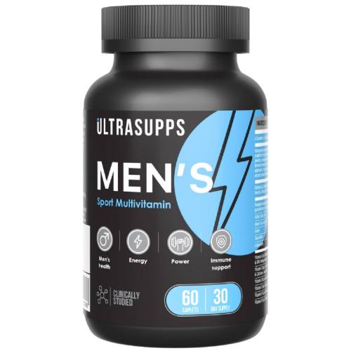 Ультрасаппс Витаминно-минеральный комплекс для мужчин Men&#039;s Sport Multivitamin, 60 каплет (Ultrasupps, )