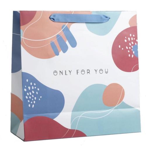 Пакет ламинированный квадратный Only For You, 30 × 30 × 12 см (Подарочная упаковка, Пакеты), фото-2
