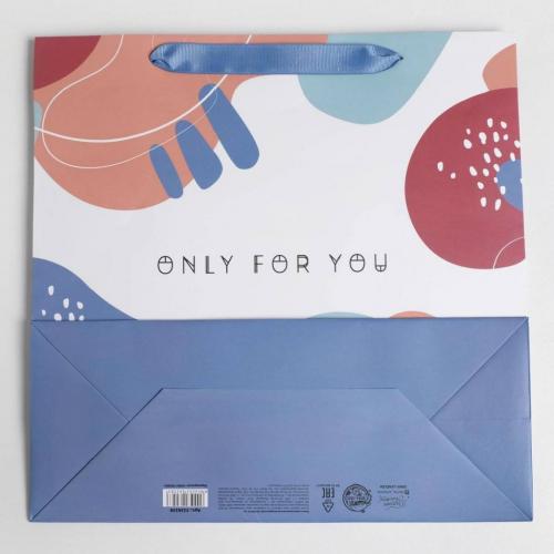Пакет ламинированный квадратный Only For You, 30 × 30 × 12 см (Подарочная упаковка, Пакеты), фото-5