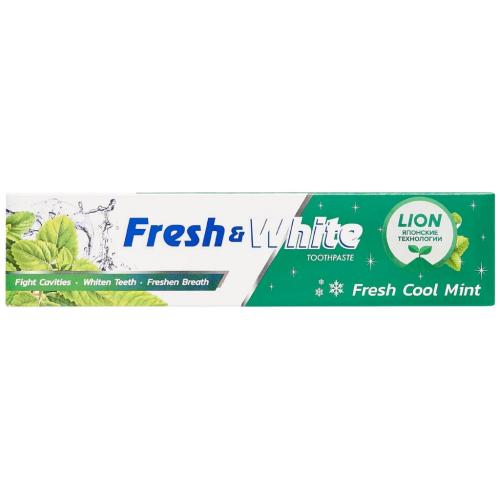 Лион Тайланд Зубная паста для защиты от кариеса &quot;Прохладная мята&quot;, 160 г (Lion Thailand, Fresh & White), фото-2