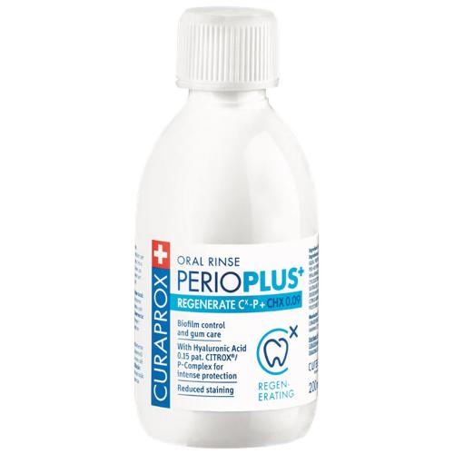 Курапрокс Жидкость-ополаскиватель Regenerate с содержанием хлоргексидина 0,09% и гиалуроновой кислотой, 200 мл (Curaprox, Perio Plus)