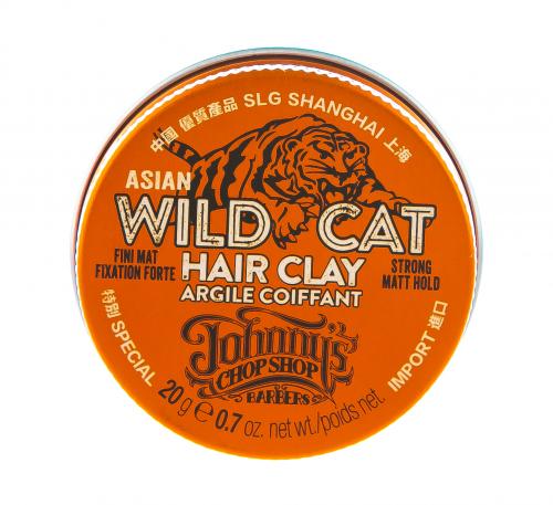 Джоннис Чоп Шоп Матирующая мини-глина для волос устойчивой фиксации Wild Cat Hair Sculpting Clay, 20 г (Johnny's Chop Shop, Style), фото-2