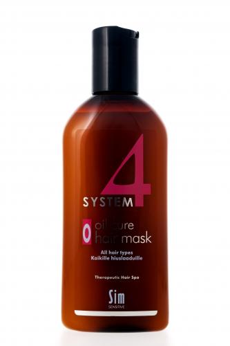 Сим Сенситив Терапевтическая маска для пилинга кожи головы &quot;О&quot; для кожи головы Oil Cure Hair Mask, 215 мл (Sim Sensitive, System 4), фото-5