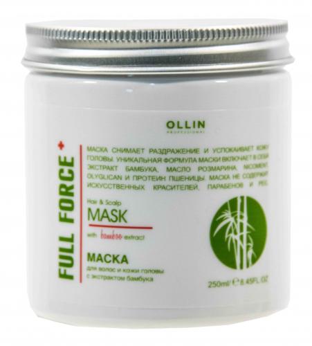 Оллин Маска для волос и кожи головы с экстрактом бамбука, 250 мл (Ollin Professional, Уход за волосами, Full Force), фото-2