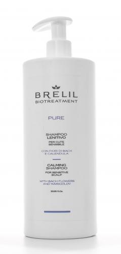 Брелил Профессионал Восстанавливающий деликатный шампунь для чувствительной кожи головы 1000 мл (Brelil Professional, Biotreatment, Pure), фото-2