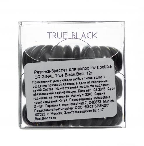 Инвизибабл Резинка-браслет для волос True Black черный (Invisibobble, Original), фото-8