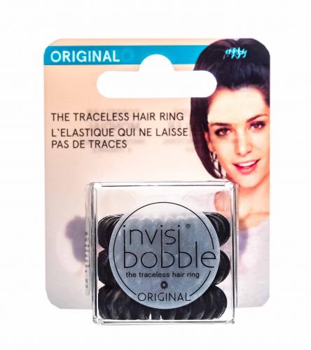 Инвизибабл Резинка-браслет для волос invisibobble ORIGINAL True Black (с подвесом) черный (Invisibobble, Original), фото-2
