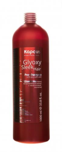 Капус Профессионал Шампунь перед выпрямлением волос с глиоксиловой кислотой, 1000 мл (Kapous Professional, Kapous Professional, Glyoxy Sleek Hair), фото-2