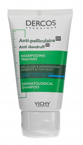 Виши Интенсивный шампунь-уход против перхоти для нормальной и жирной кожи головы, 50 мл (Vichy, Dercos), фото-3