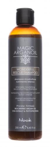 Нук Реконструирующий интенсивно-питательный шампунь Wonderful Rescue Shampoo, 250 мл (Nook, Magic Arganoil), фото-2