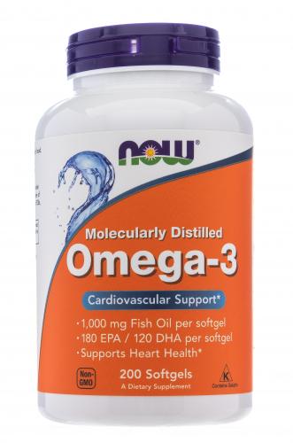 Нау Фудс Омега-3 1400 мг, 200 мягких капсул (Now Foods, Жирные кислоты)