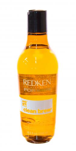 Редкен КЛИН БРЮ Очищающий шампунь для ежедневного применения с солодом и пивными дрожжами 250 мл (Redken, Мужская линия)