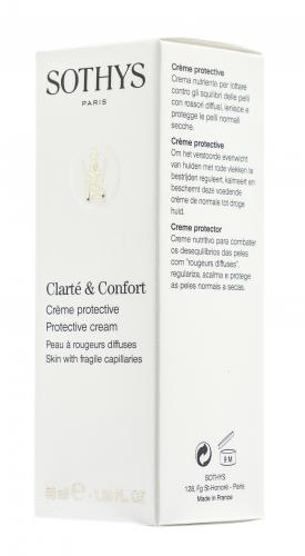 Сотис Париж Защитный крем Clarte &amp; Comfort для чувствительной кожи и кожи с куперозом, 50 мл (Sothys Paris, Clarte & Comfort), фото-5