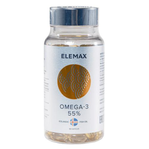 Элемакс Комплекс &quot;Омега-3 жирные кислоты высокой концентрации&quot; 55%, 90 капсул (Elemax, ), фото-4