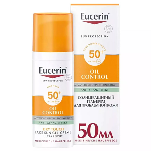 Солнцезащитный гель-крем для проблемной кожи лица SPF 50+
