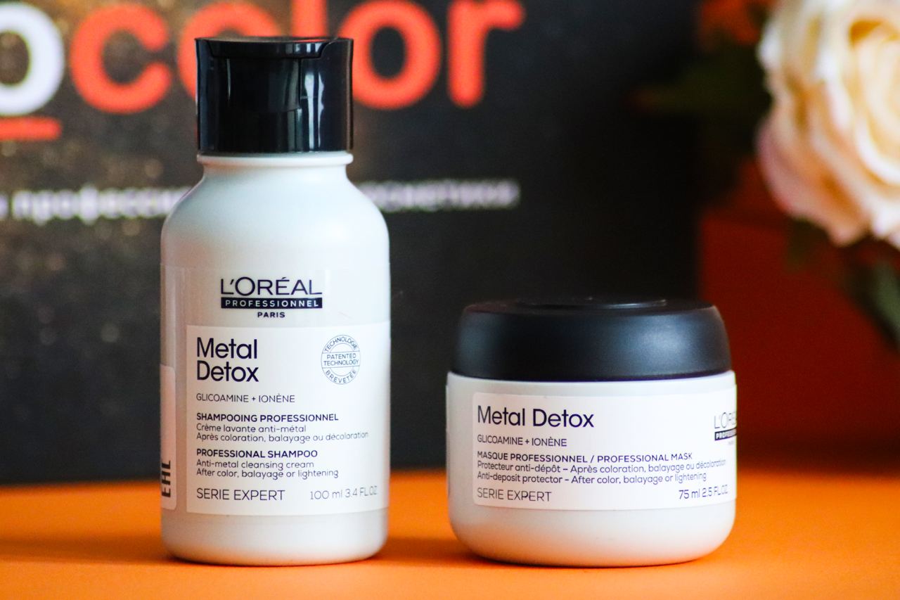 L'Oreal Professionnel Шампунь для восстановления окрашенных волос Metal Detox, 100 мл  И Маска для восстановления окрашенных волос Metal Detox, 75 мл 