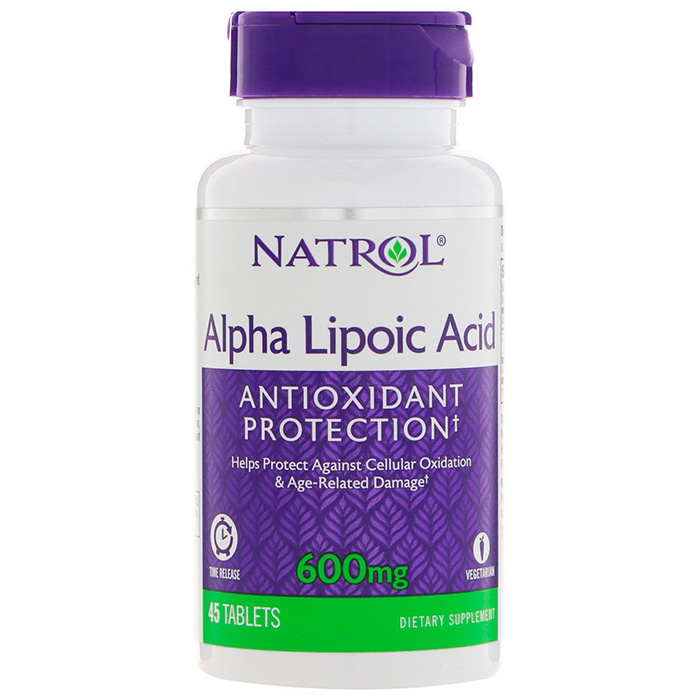 Natrol Альфа-Липоевая кислота Time Release 600 мг, 60 таблеток