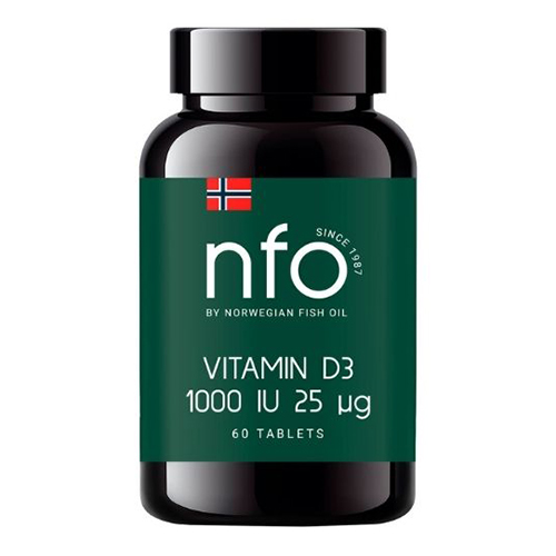 Norwegian Fish Oil Витамин D3 1000 ME, 60 таблеток