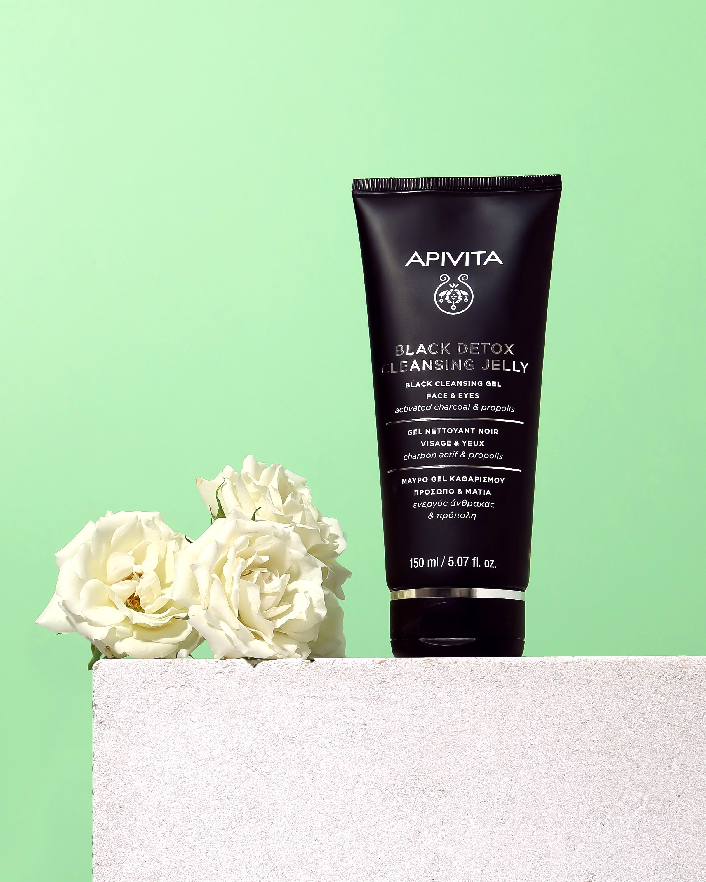 Апивита Очищающий гель Блэк Детокс  для лица и глаз Apivita отзывы