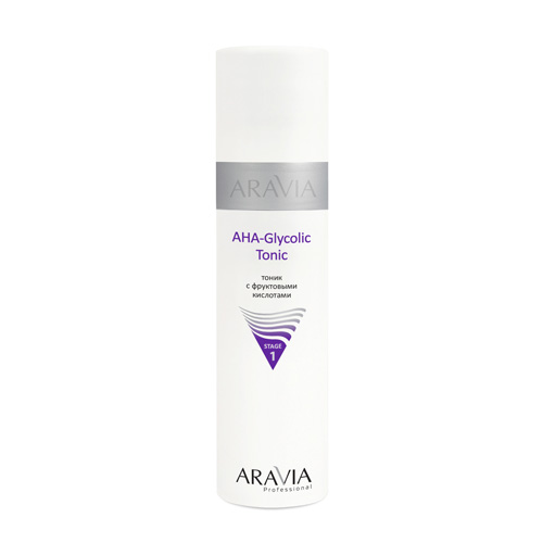 Тоник с фруктовыми кислотами AHA Glycolic Tonic, 250 мл (Aravia professional)