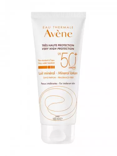 Авен Солнцезащитное молочко SPF 50 c минеральным экраном, 100 мл (Avene, Suncare)