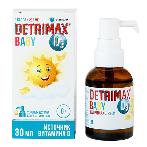 Detrimax Витамин D3 Baby, 30 мл