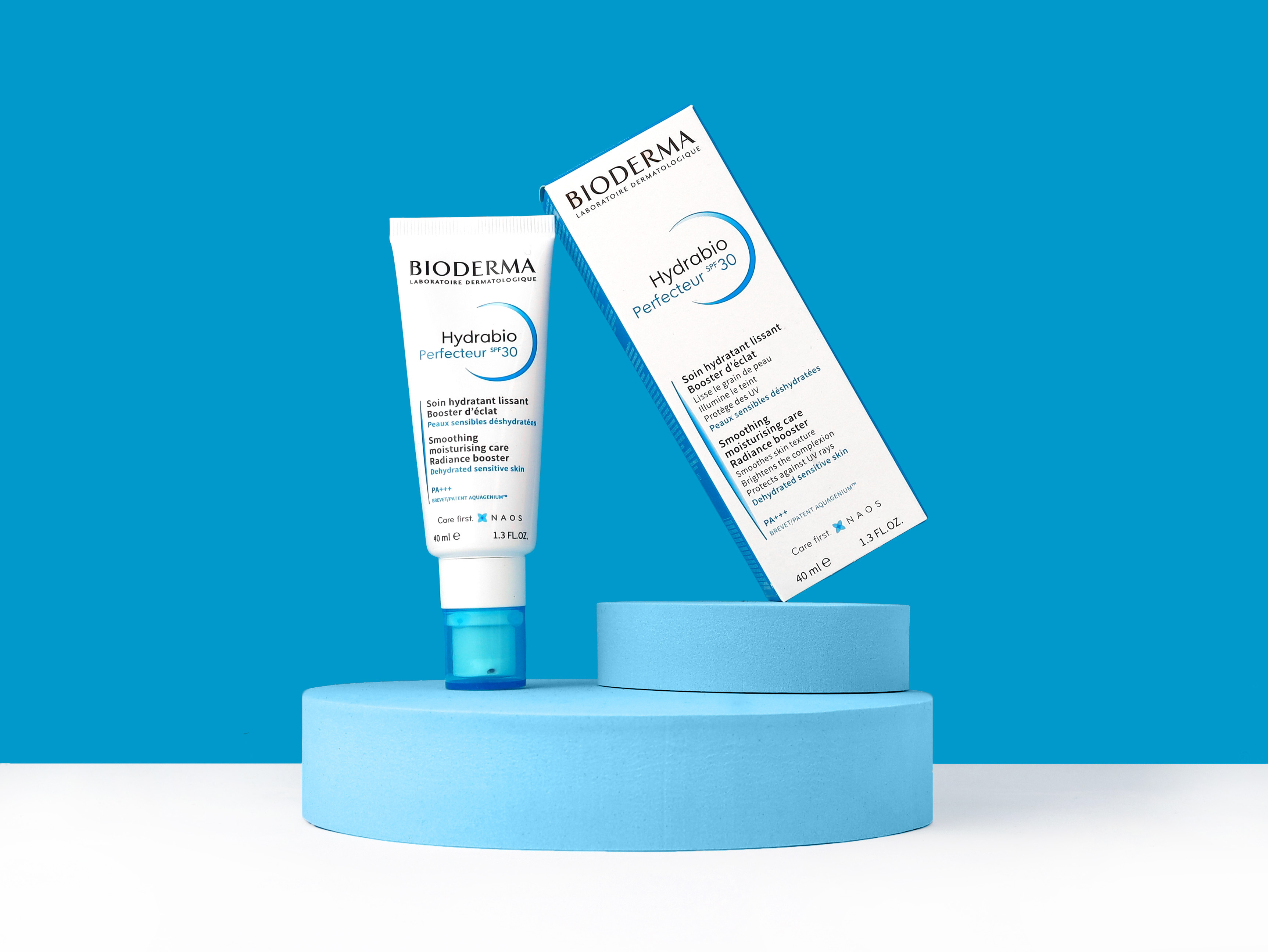 Биодерма Гидрабио H2O Солнцезащитный крем для обезвоженной кожи Bioderma Hydrabio Перфектор SPF 30, 40 мл