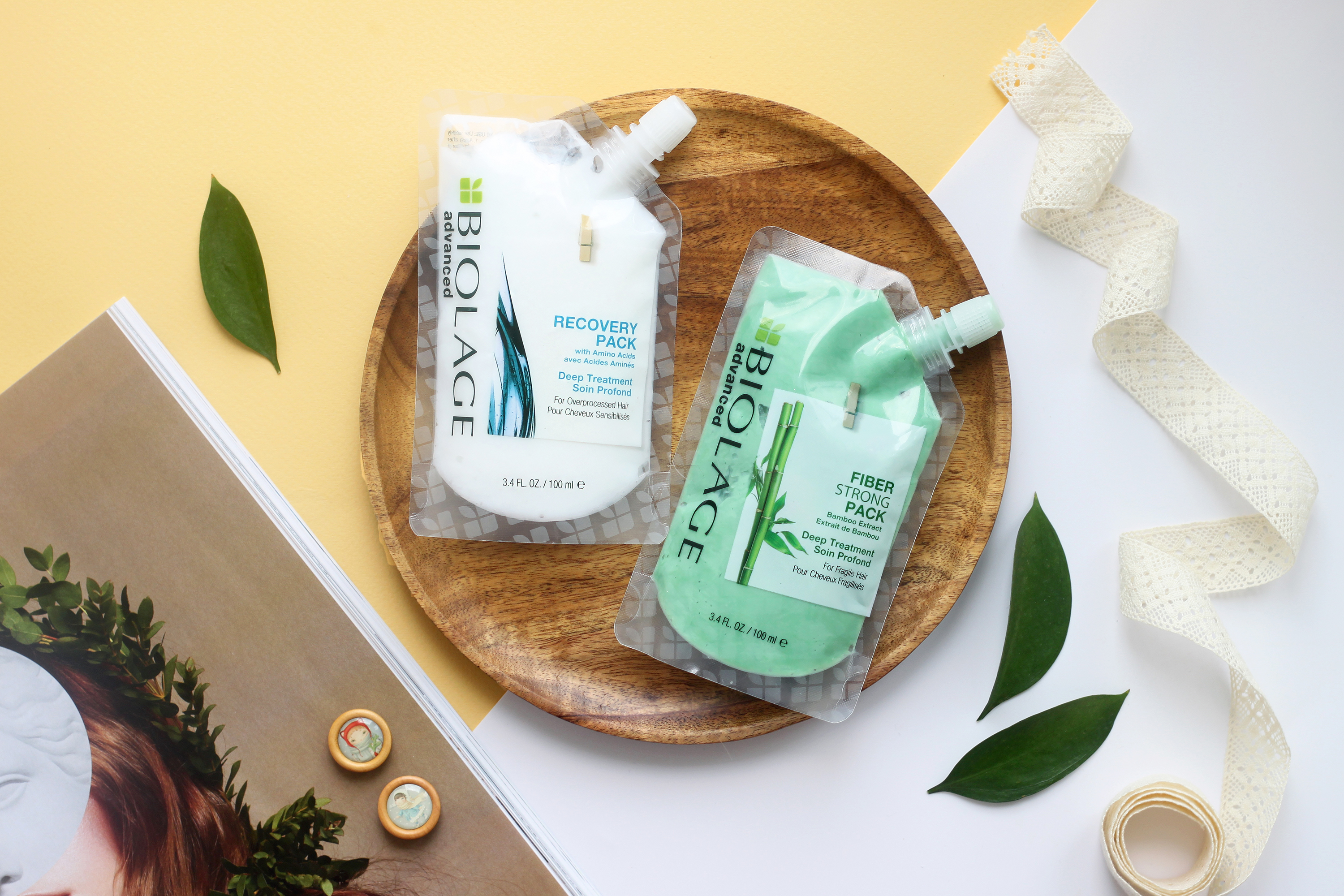 маски-концентрат Biolage Recovery Pack и Fiber Strong Pack