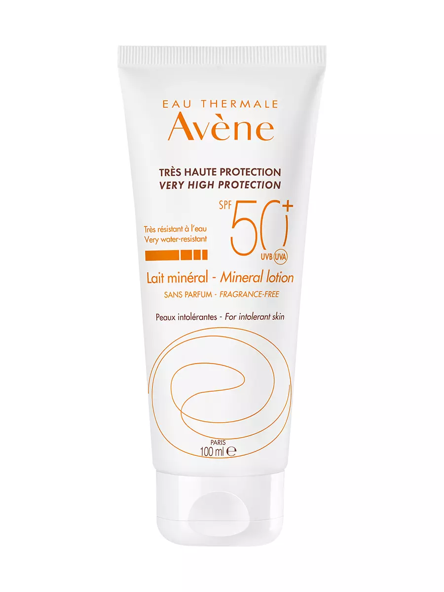 Солнцезащитное молочко SPF 50 c минеральным экраном, 100 мл (Avene