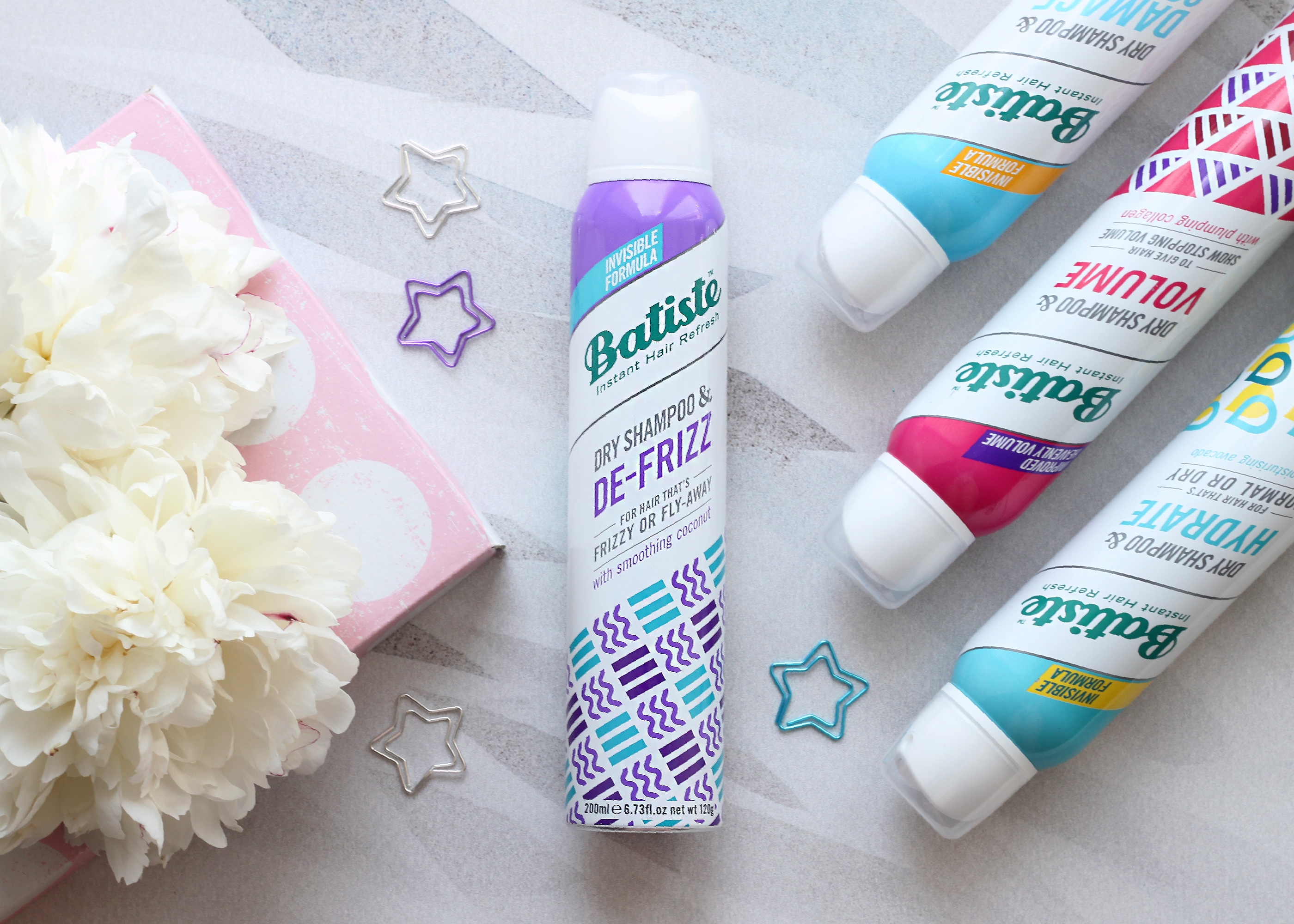 Батист Сухой шампунь De-FrizzI для непослушных и вьющихся волос Batiste, Hair Benefits, 200 мл