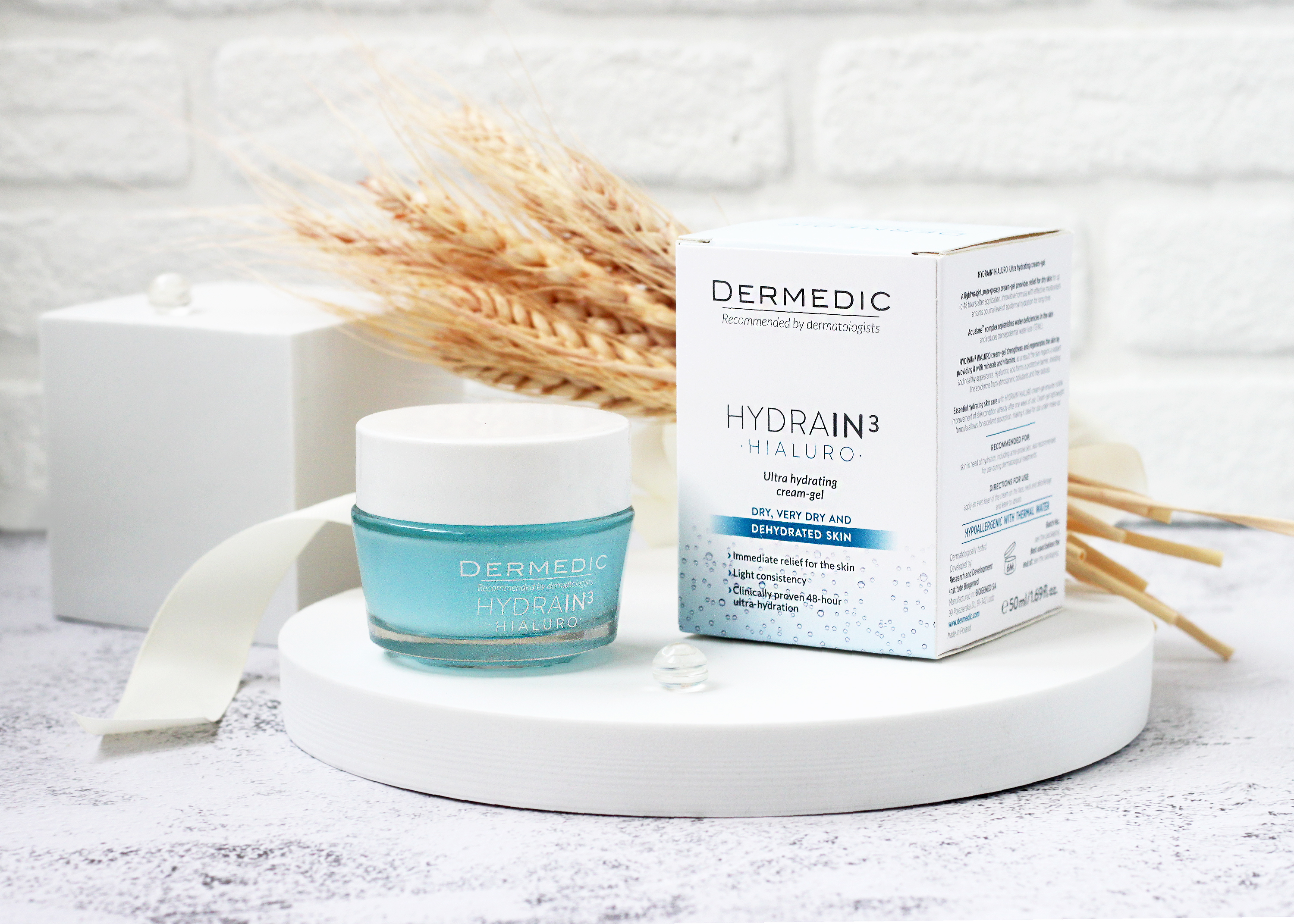Крем-гель ультра увлажняющий DERMEDIC, Hydrain3 Гидреин Гиалуро, 50 г