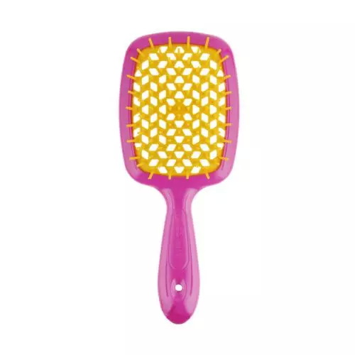 Джанеке Щетка Superbrush The Original для волос, малиновая с желтым, 20,3 x 8,5 x 3,1 см (Janeke, Щетки)