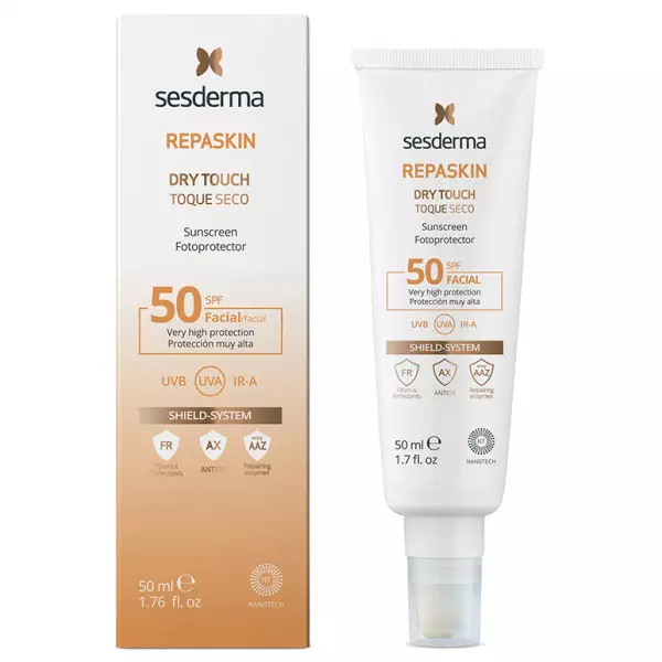 Солнцезащитный крем-гель Dry Touch SPF 50, 50 мл (Sesderma, Repaskin)