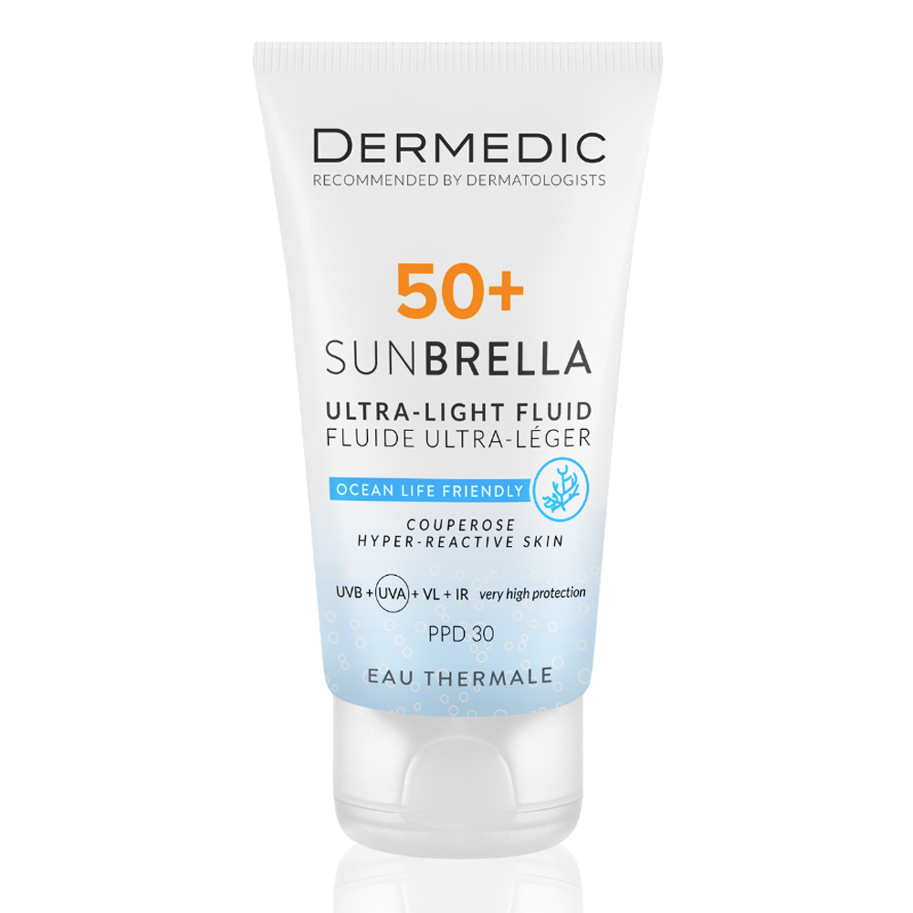 солнцезащитный крем SPF 50+ для чувствительной кожи, 1,5 мл (Dermedic, Sunbrella)