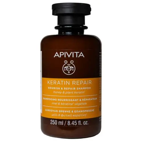Апивита Питательный и восстанавливающий шампунь с растительным кератином и мёдом, 20 мл