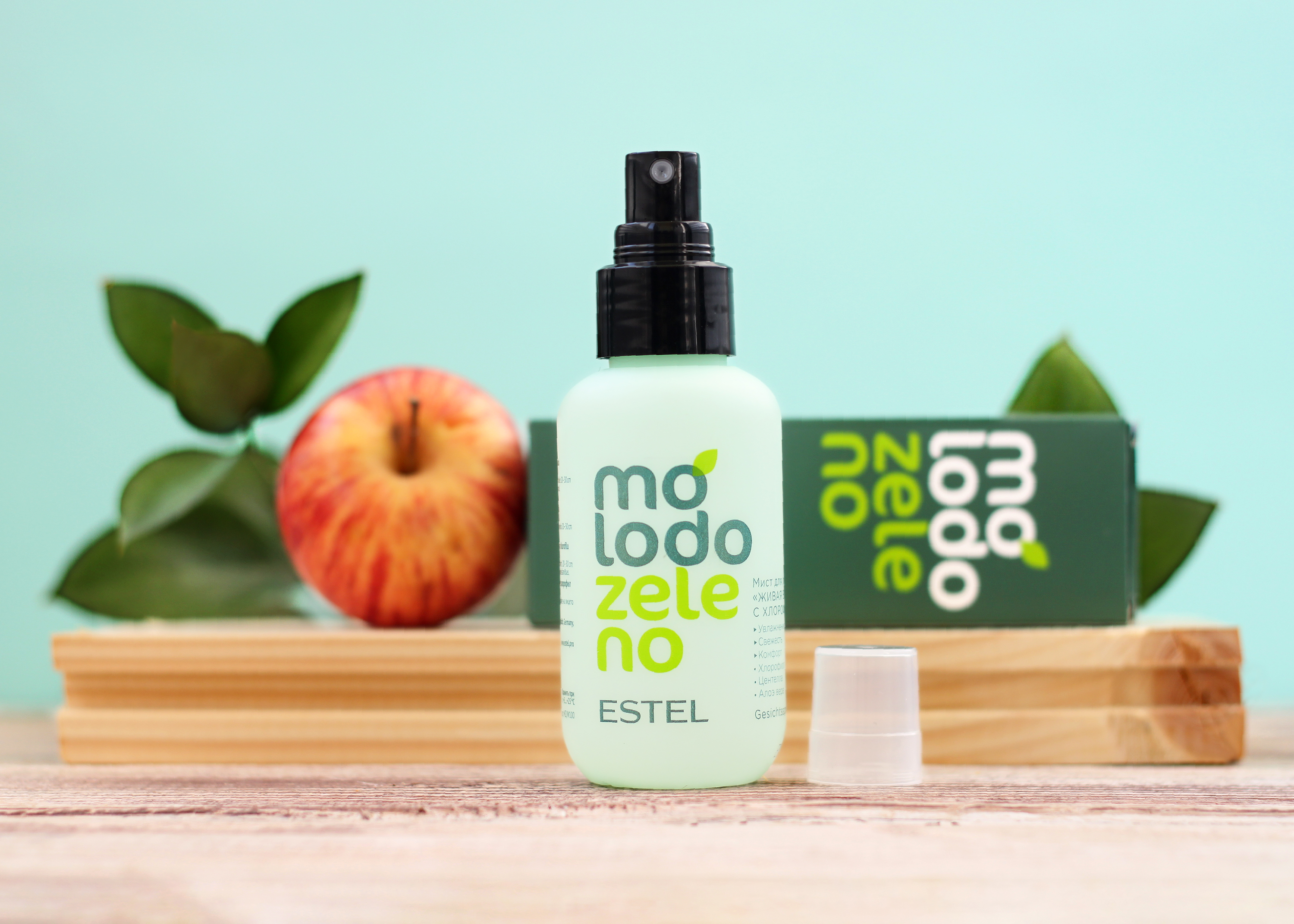 Эстель Мист для лица "Живая вода" с хлорофиллом Estel Professional, Molodo Zeleno, флакон с распылителем